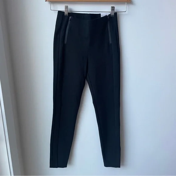 ZARA BLACK LEGGINGS MID RISE - Picture 2 of 5